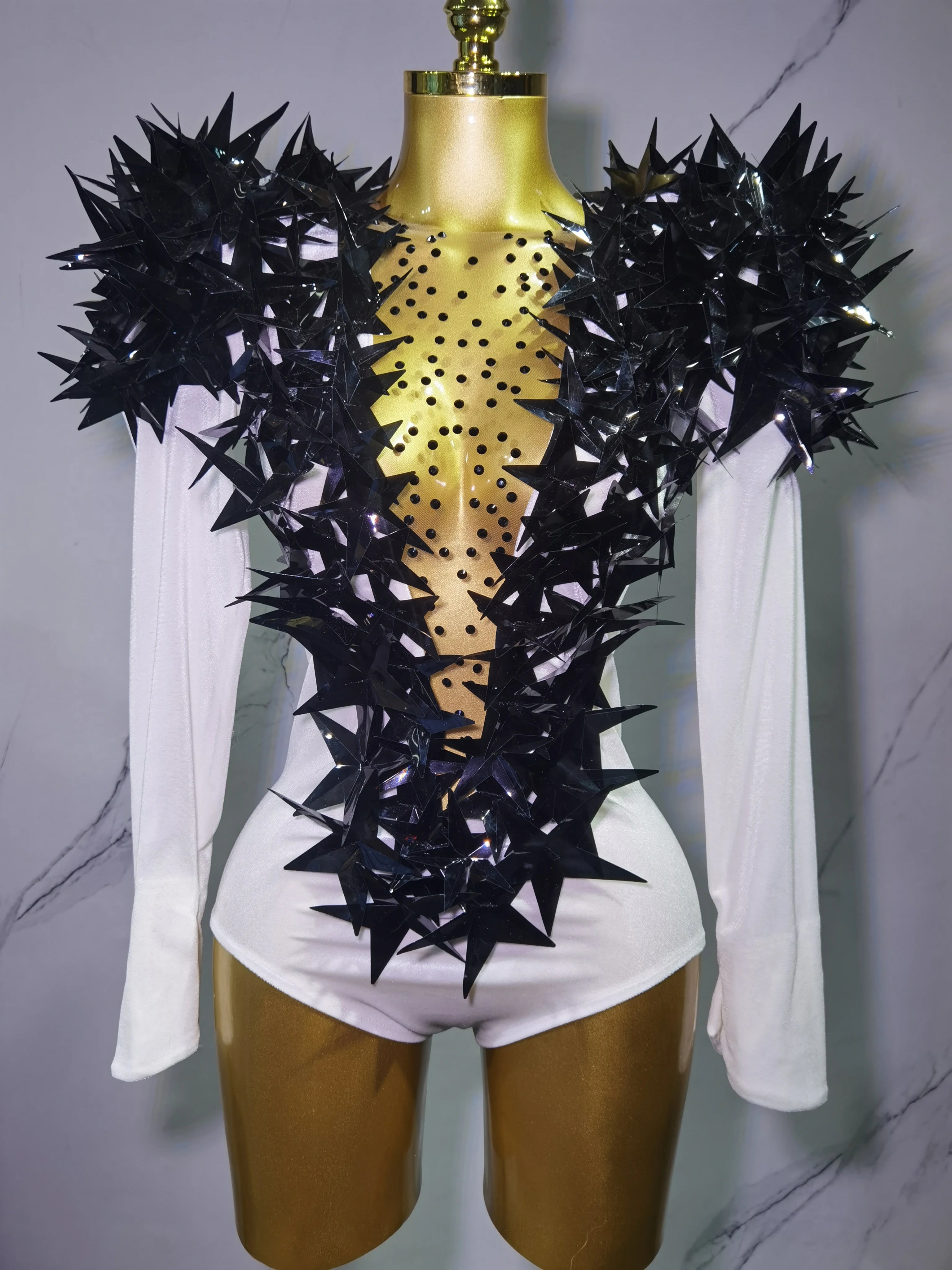 Heavily Embellished Star Bodysuit