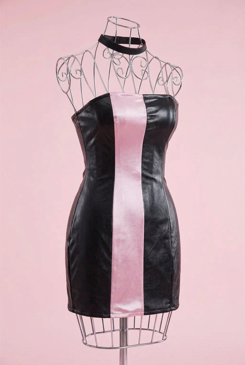 Cady Satin Strapless Dress