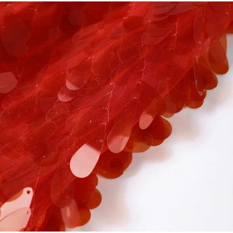 Red Sequin Maxi Dress - Festigal