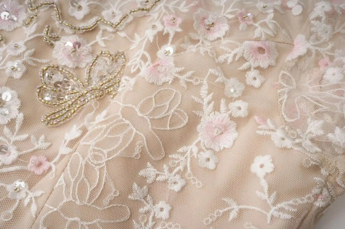 Floral Ruffled Embroidered Maxi Dress