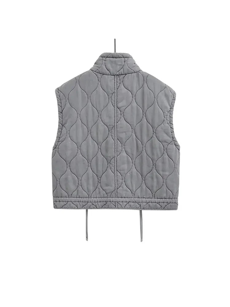 Grey Quilted Gilet