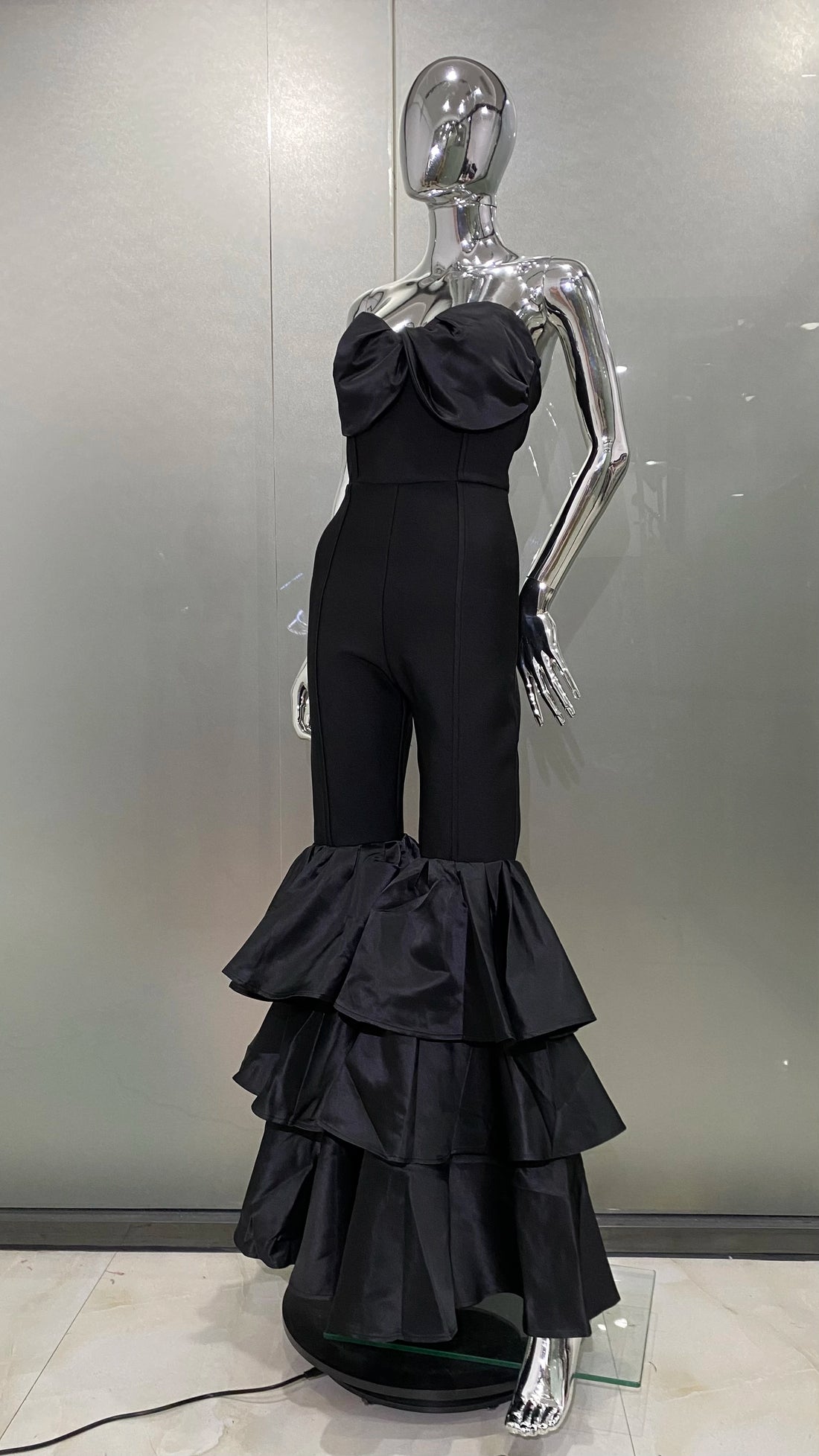 Strapless Ruffle Leg Jumpsuit - Festigal