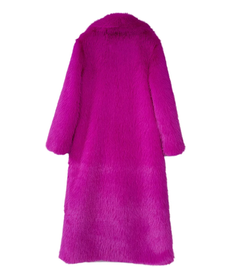 Faux Fur Long Coat - Festigal