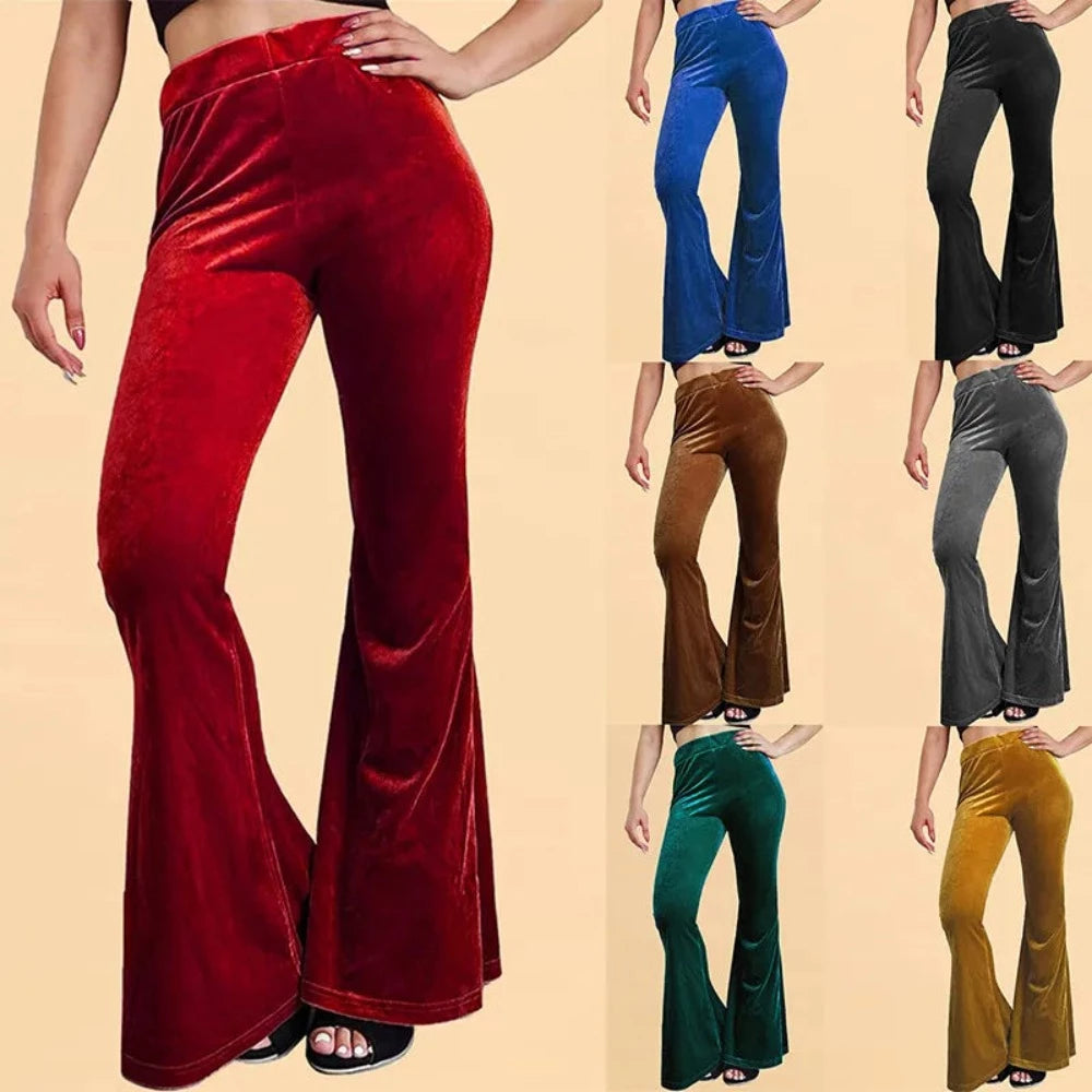 Flared Velvet Trousers - Festigal