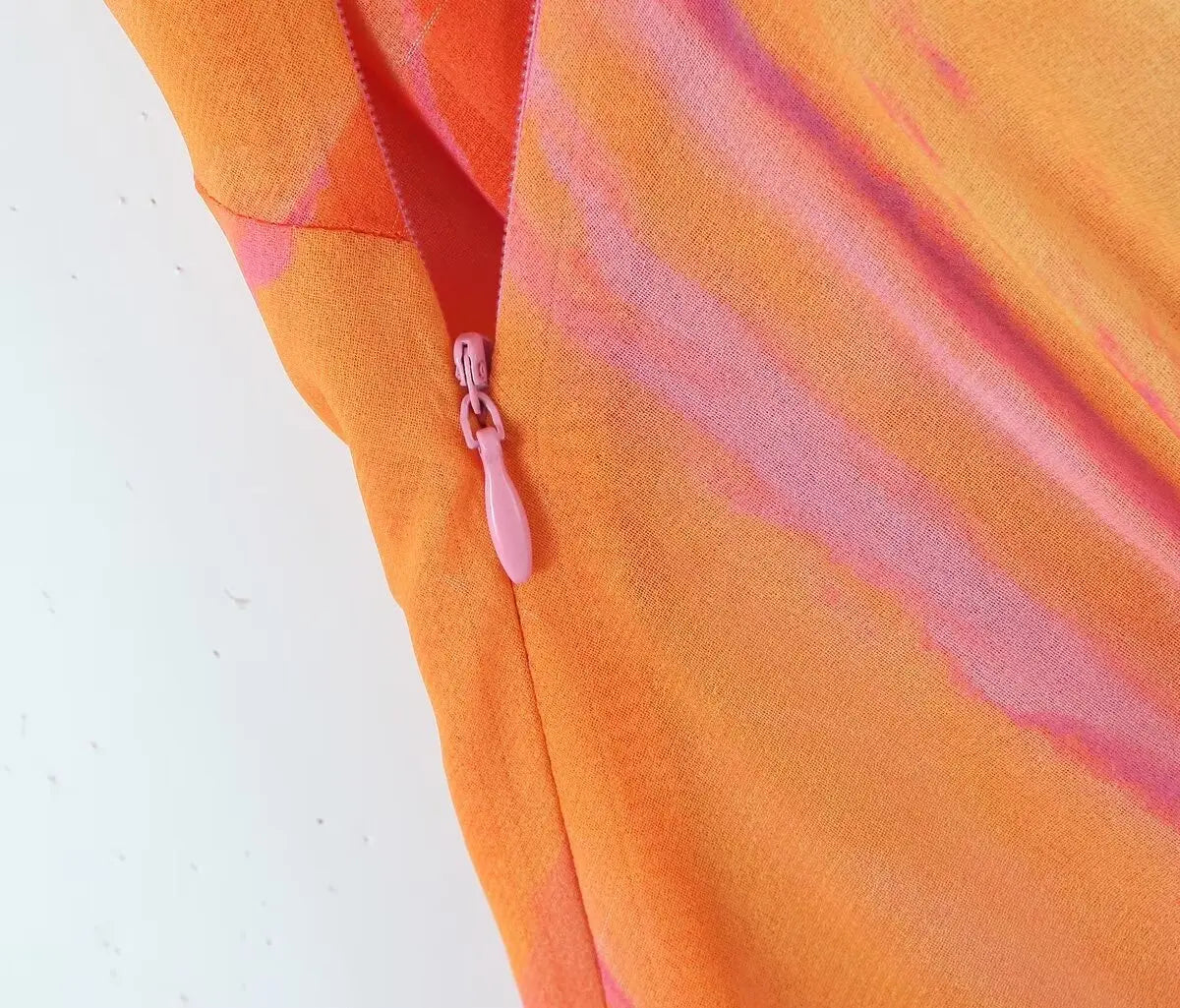 One Shoulder Orange Gradient Dress - Festigal