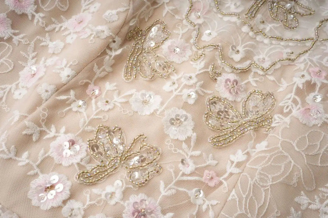 Floral Ruffled Embroidered Maxi Dress