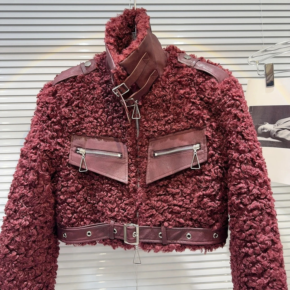 Faux Lambswool Cropped Jacket - Festigal