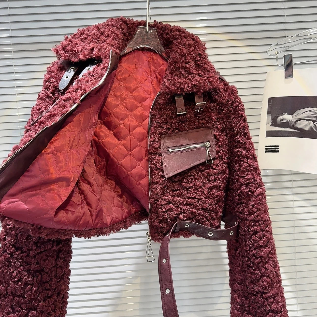 Faux Lambswool Cropped Jacket - Festigal