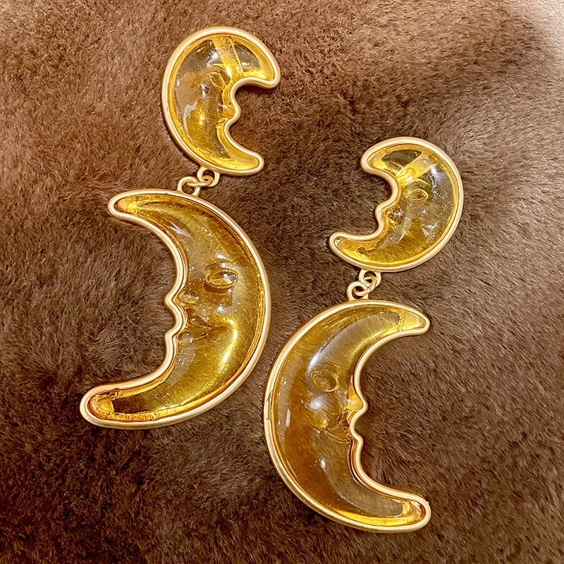 Statement Crescent Moon Earrings - Festigal