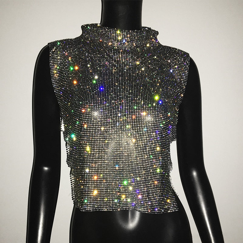 Rhinestone Chainmail Top - Festigal