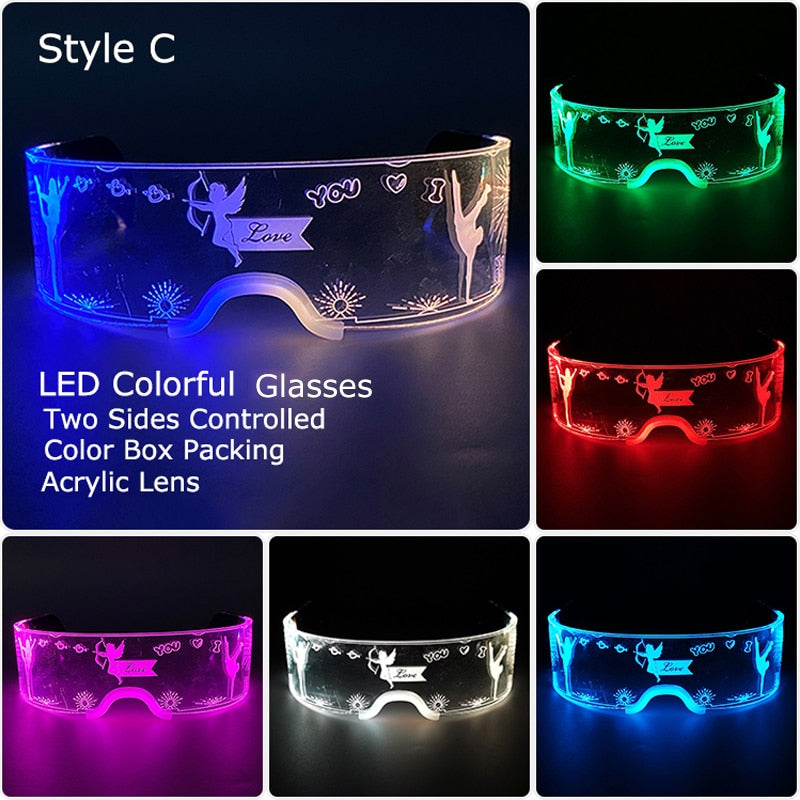 Futuristic Science Tech Colour Change Glasses - Festigal