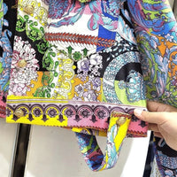 Multicoloured Abstract Print Classic Style Jacket - Festigal