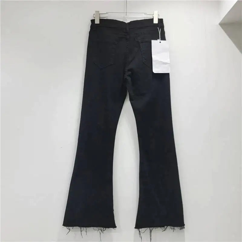 Beaded Black Denim Jeans