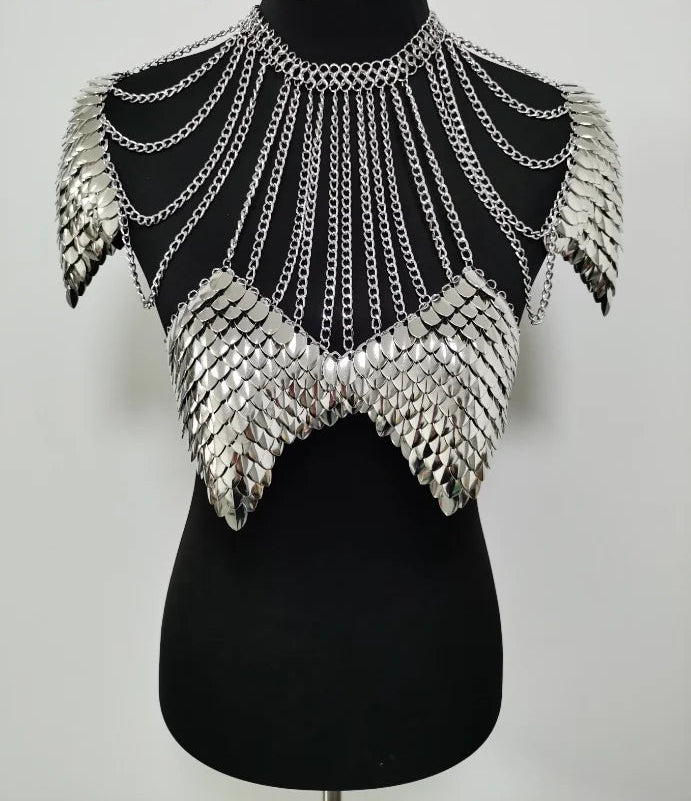 Mermaid Scale Chain Bra - Festigal