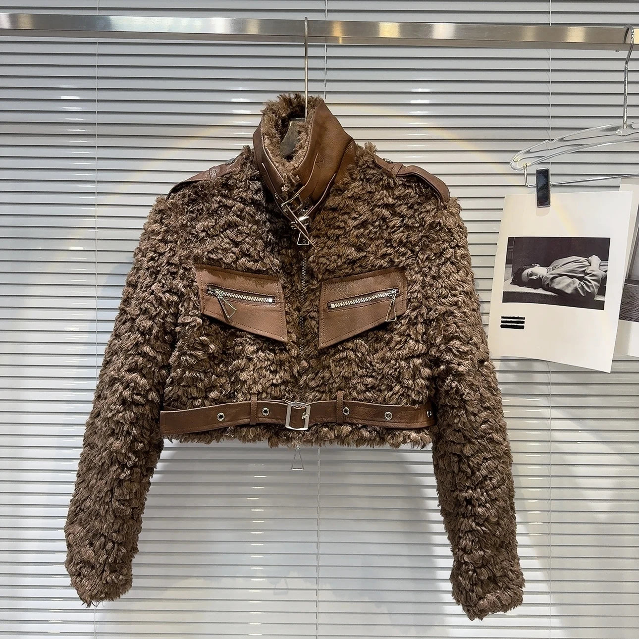 Faux Lambswool Cropped Jacket - Festigal