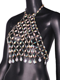 Hollow Out Rhinestone Top