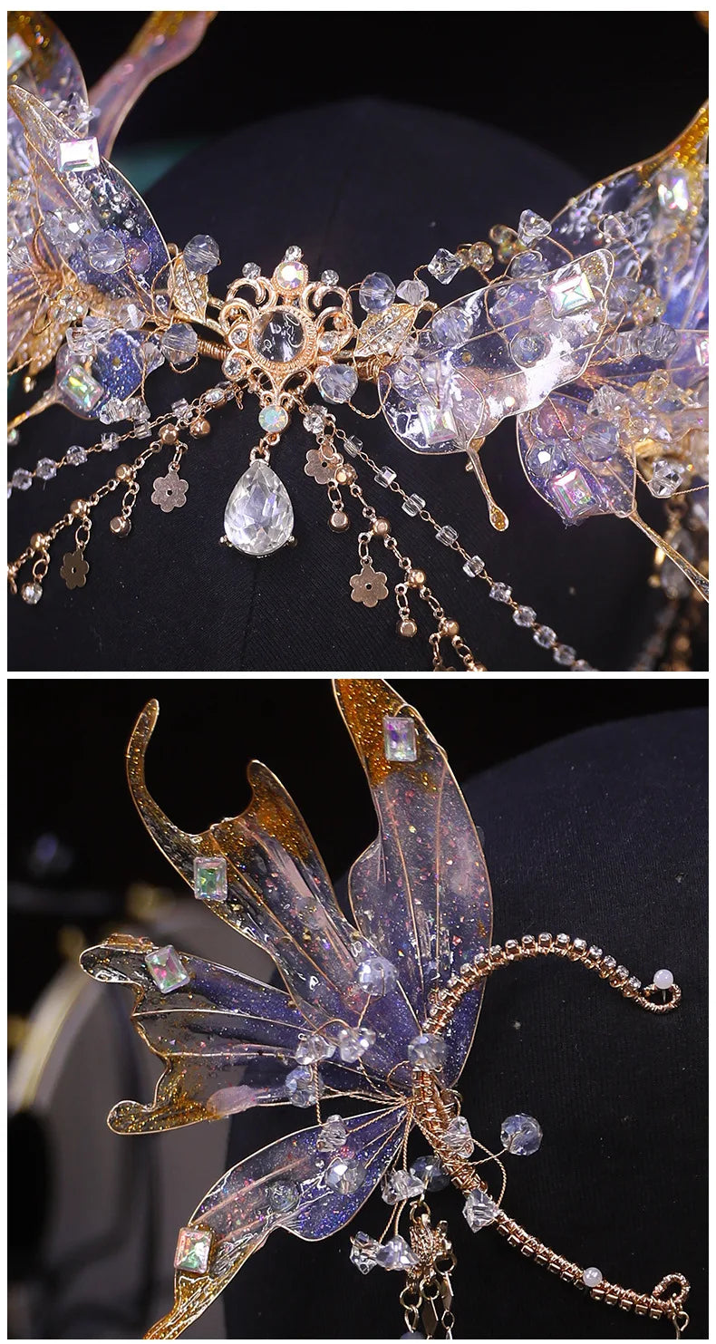 Fairy Crystal Crown & Ear Cuff Set