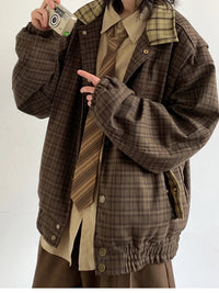 Men's Patchwork Plaid Jacket