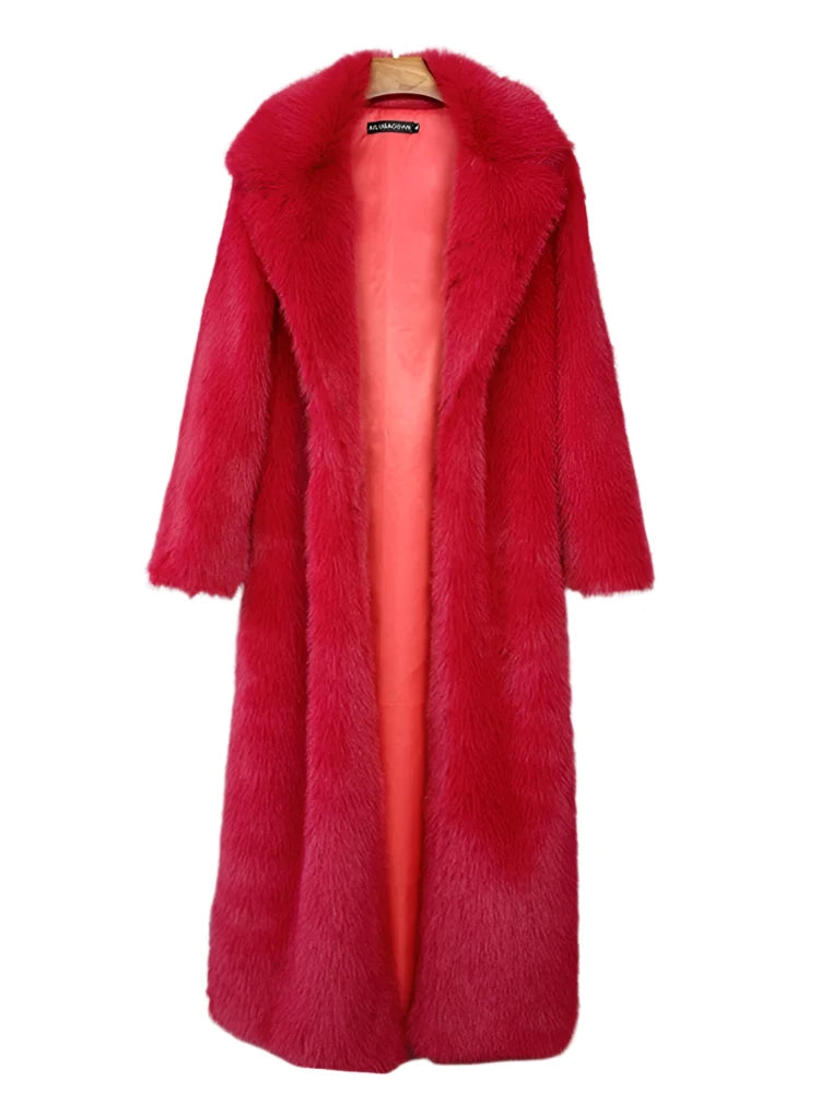 Faux Fur Long Coat - Festigal