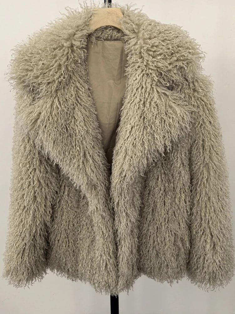 Curly Faux Fur Jacket