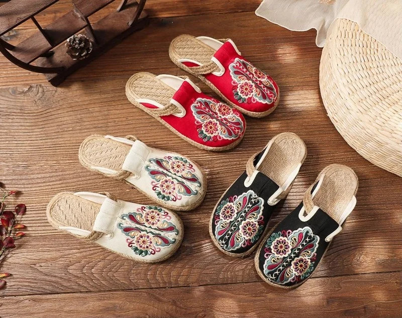 Embroidered Skull Espadrilles - Festigal