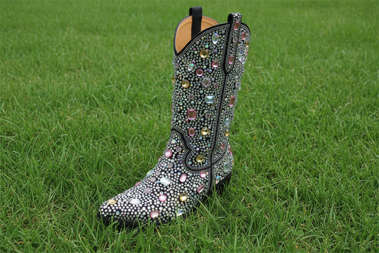 Crystal Embellished Cowgirl Boots
