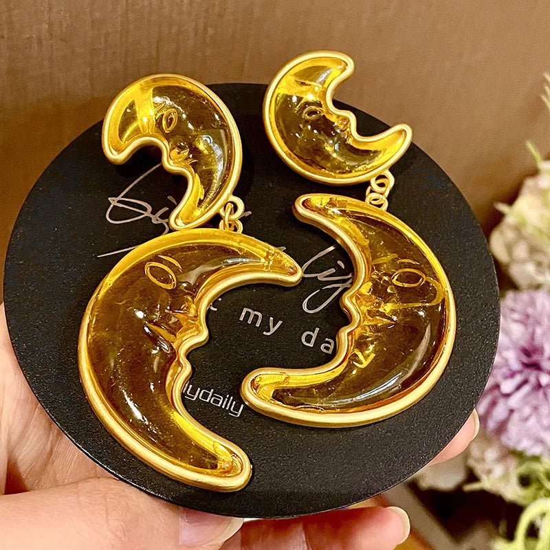 Statement Crescent Moon Earrings - Festigal