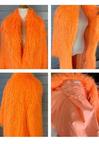Long Shaggy Faux Fur Coat - Festigal