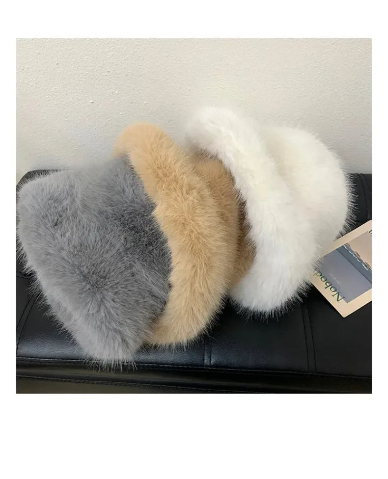 Faux Fur Bucket Hats - Festigal