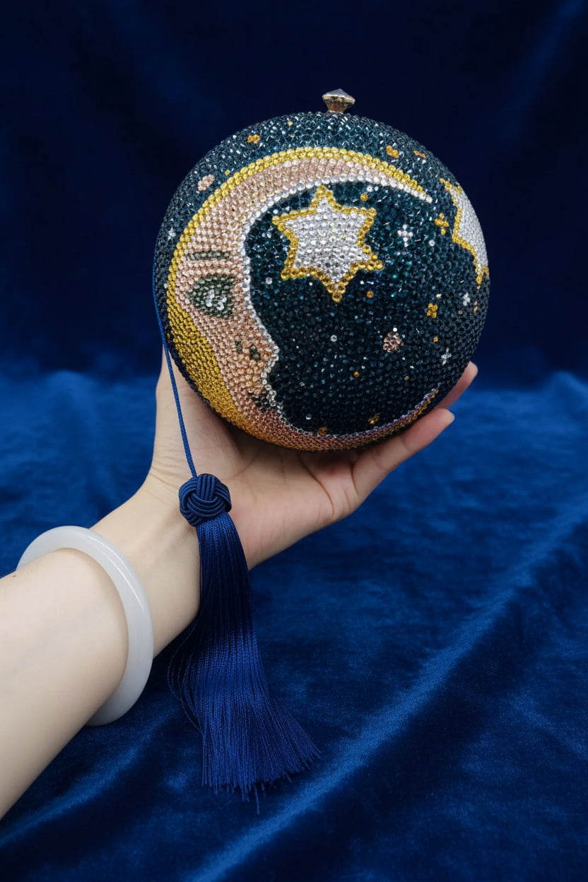 Celestial Sphere Rhinestone Bag