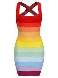 Rainbow Bandage Dress
