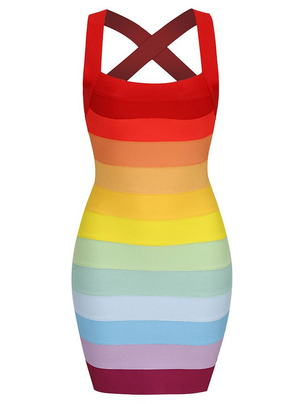 Rainbow Bandage Dress - Festigal