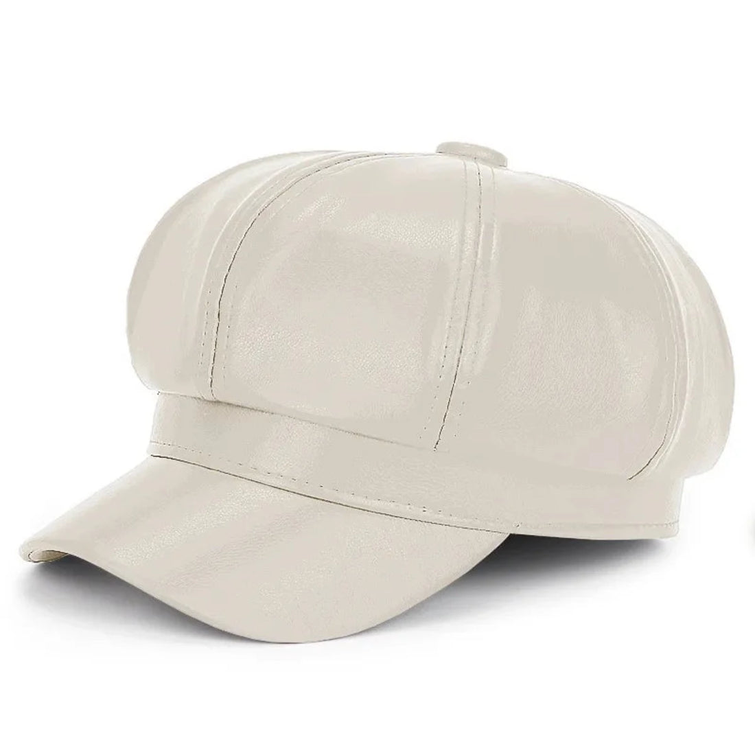 Faux Leather Adjustable Beret Cap - Festigal