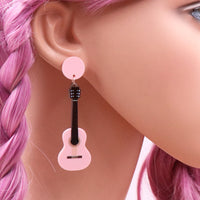 Acrylic Guitar Earrings