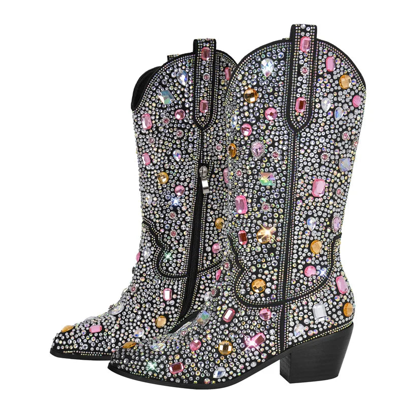 Crystal Embellished Cowgirl Boots