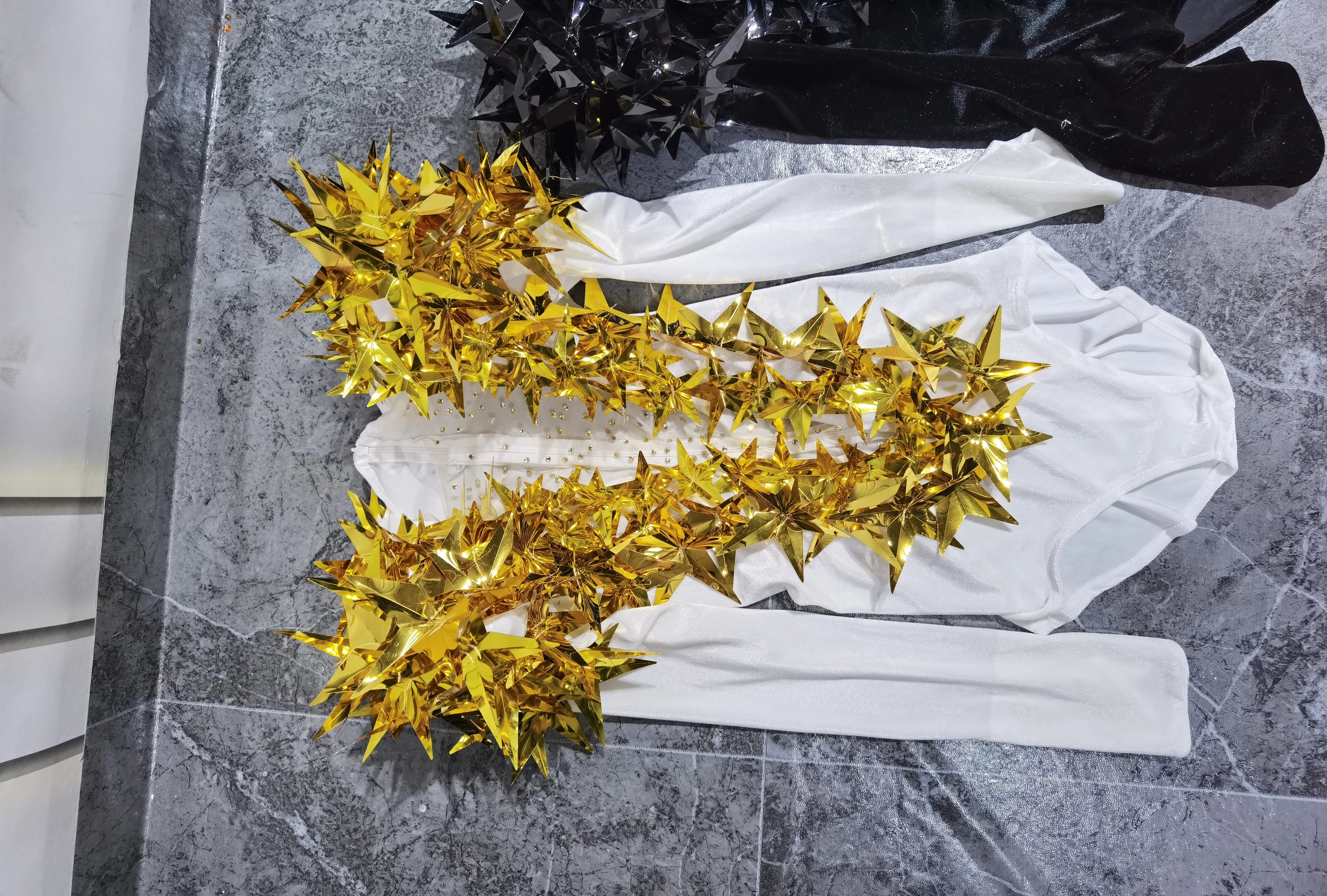 Heavily Embellished Star Bodysuit