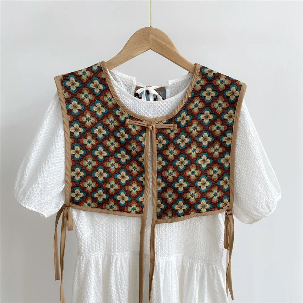 Embroidered Cropped Waistcoat - Boho Festival Layer