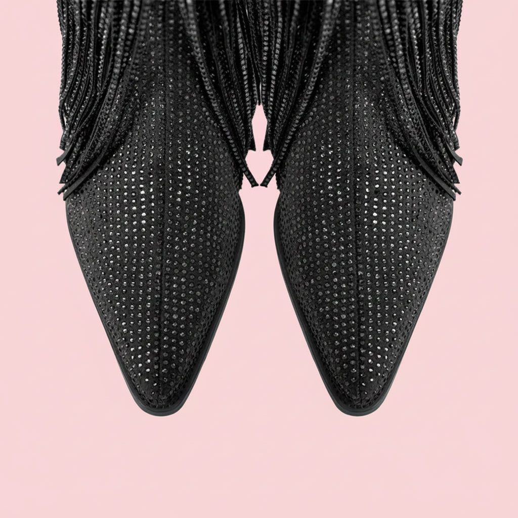 Tassel Rhinestone Cowgirl Boots
