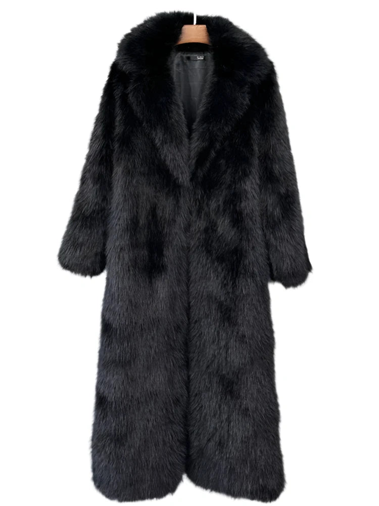 Faux Fur Long Coat - Festigal