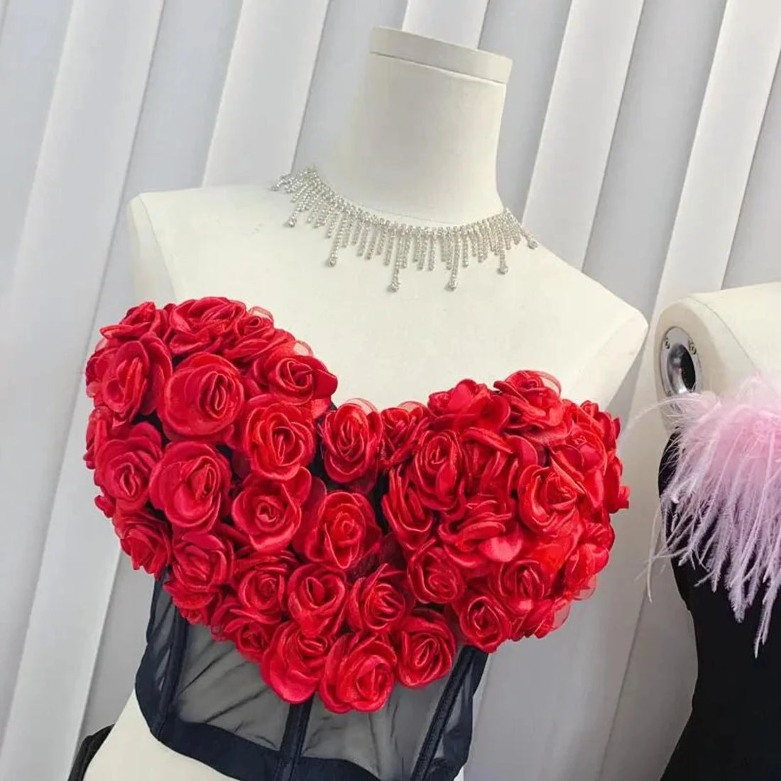 3D Roses Corset Top - Festigal