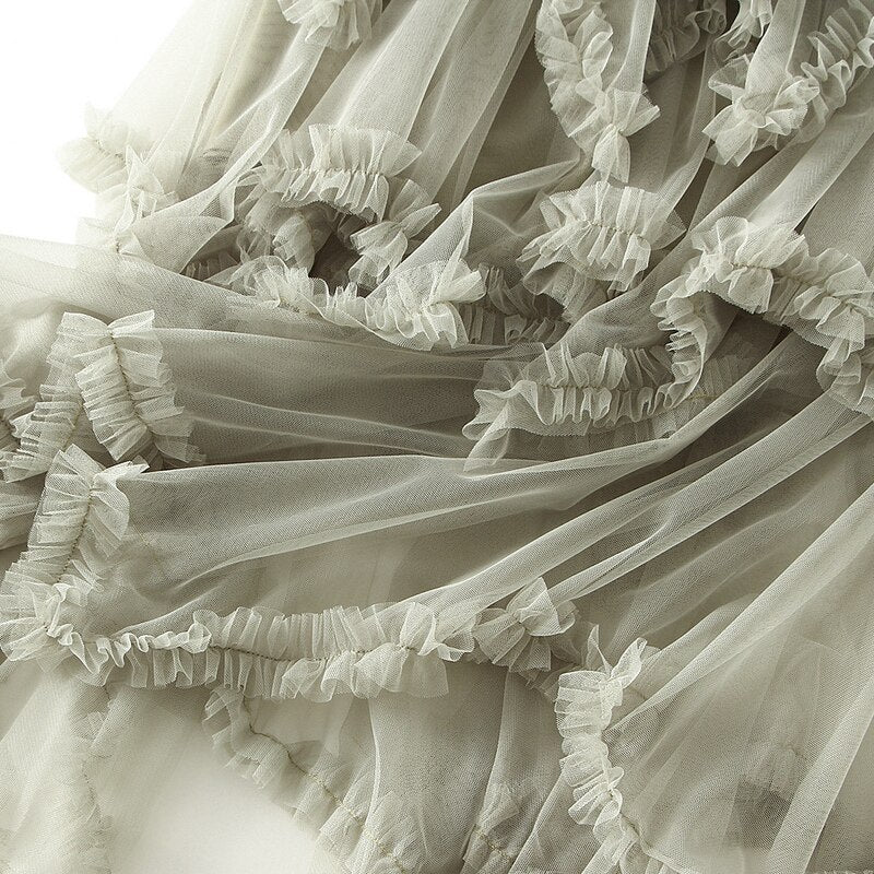 Gauze Asymmetrical Midi Skirt - Festigal