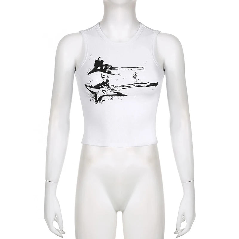 Guitar Print Tank Top - Festigal