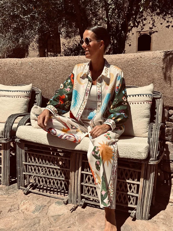 Celestial Animal Print Two Piece Co-ord - Festigal