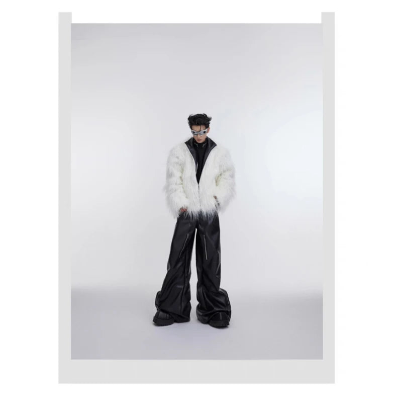 Men's Shaggy Faux Fur Jacket