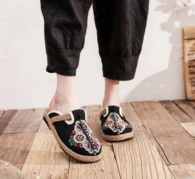 Embroidered Skull Espadrilles