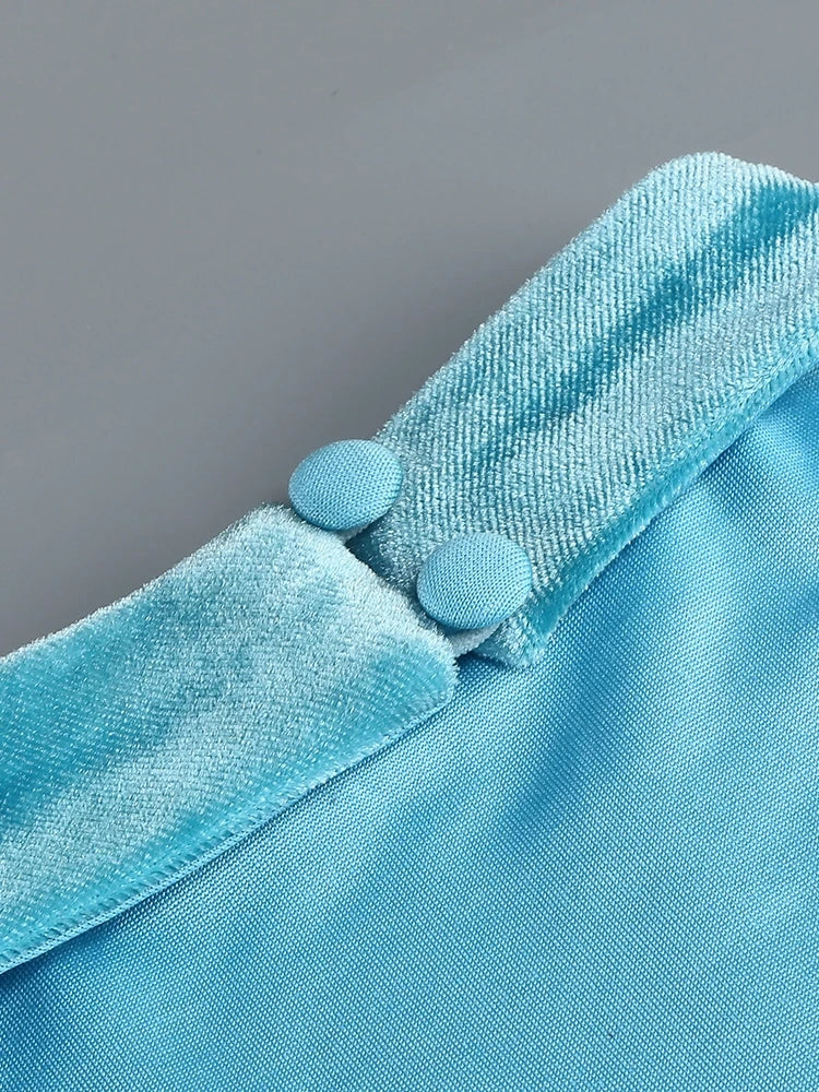 Velour Rope Tassel Maxi Dress