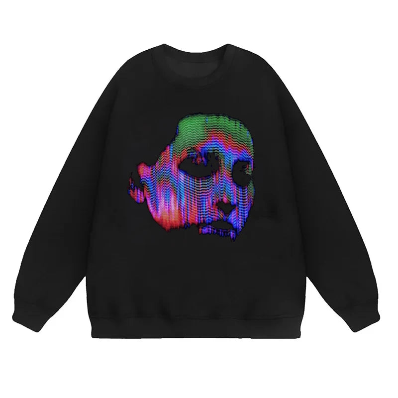 Grunge Abstract Face Jumper - Festigal