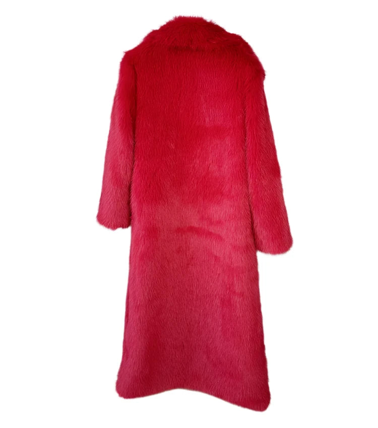 Faux Fur Long Coat - Festigal
