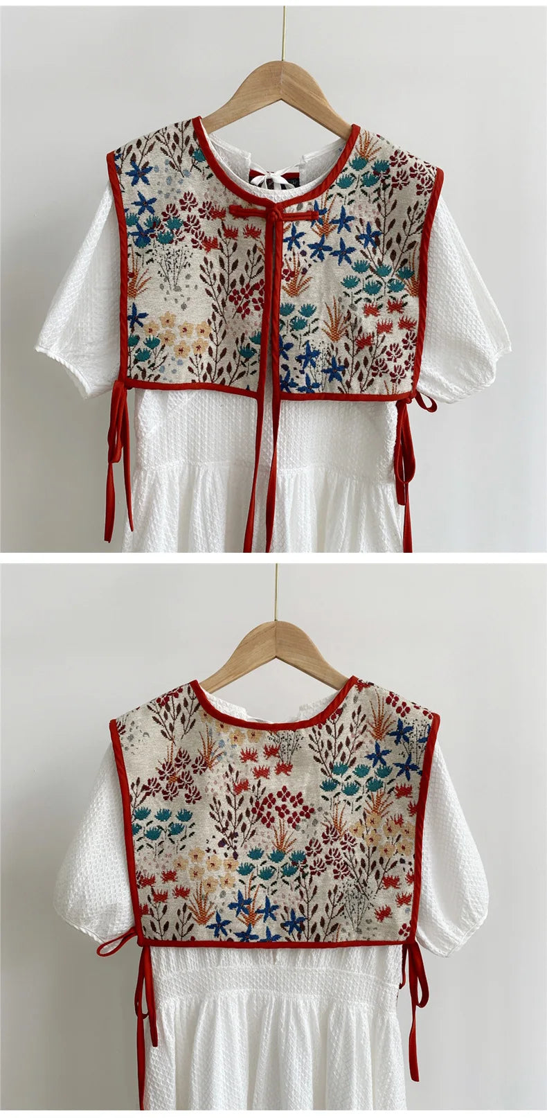 Embroidered Cropped Waistcoat - Boho Festival Layer