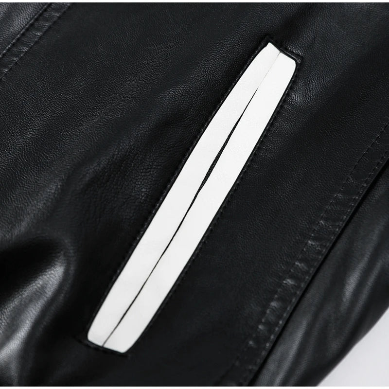 Pink Bow Motorcycle PU Leather Jacket - Festigal